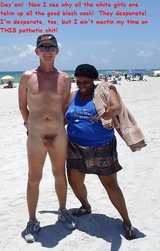 Humiliation of cuck - white man on beach.jpg