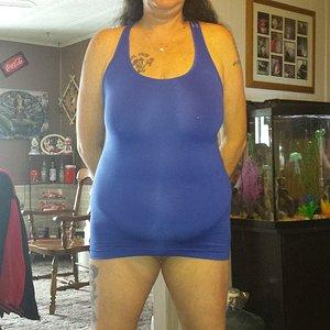 tight blue dress
