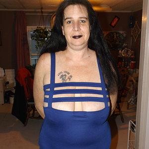 blue strap dress