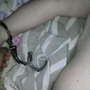 Handcuffing milf to fuck with my bbc