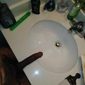 Long dick on the sink