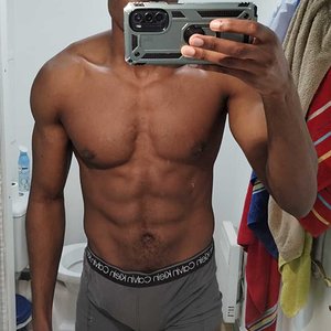Muscular and well-hung black man
