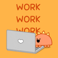 Hard Working Work From Home GIF by DINOSALLY