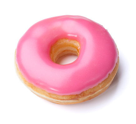 pink-donut-clipping-path-picture-id471149905